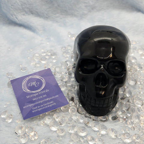 Black Obsidian Skull