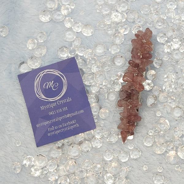 Gemstone Chip Hairclips