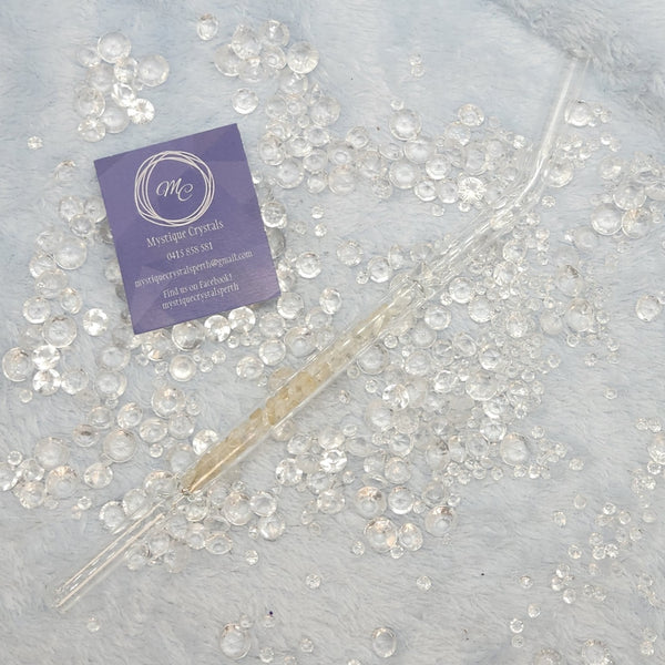 Glass Gemstone Chip Straws