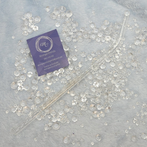 Glass Gemstone Chip Straws