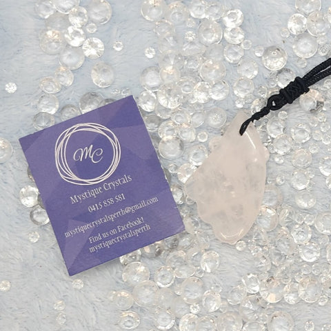 Rose Quartz Gua Sha Pendant