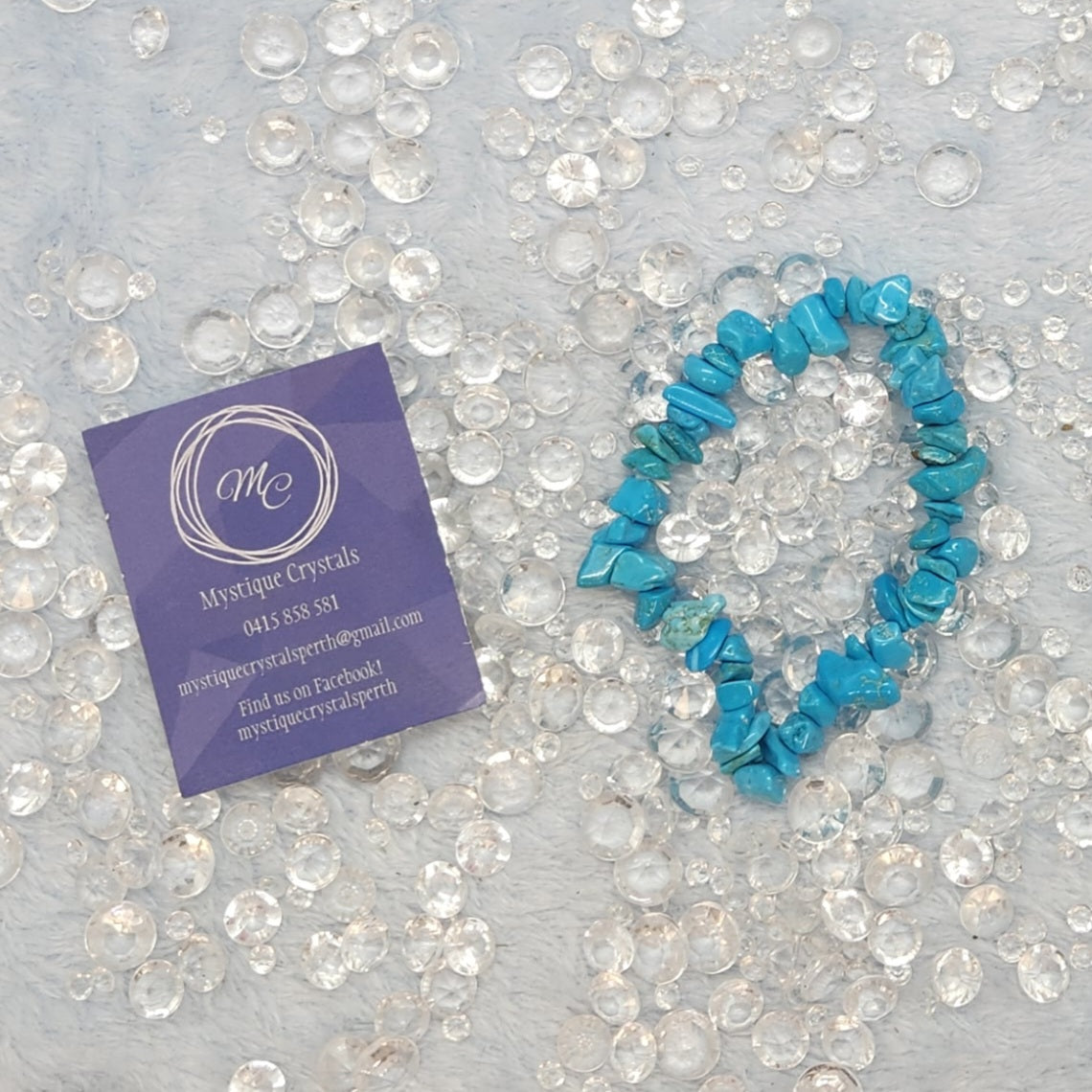 Blue Howlite Chip Bracelets