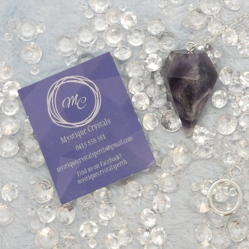 Chevron Amethyst Pendulum