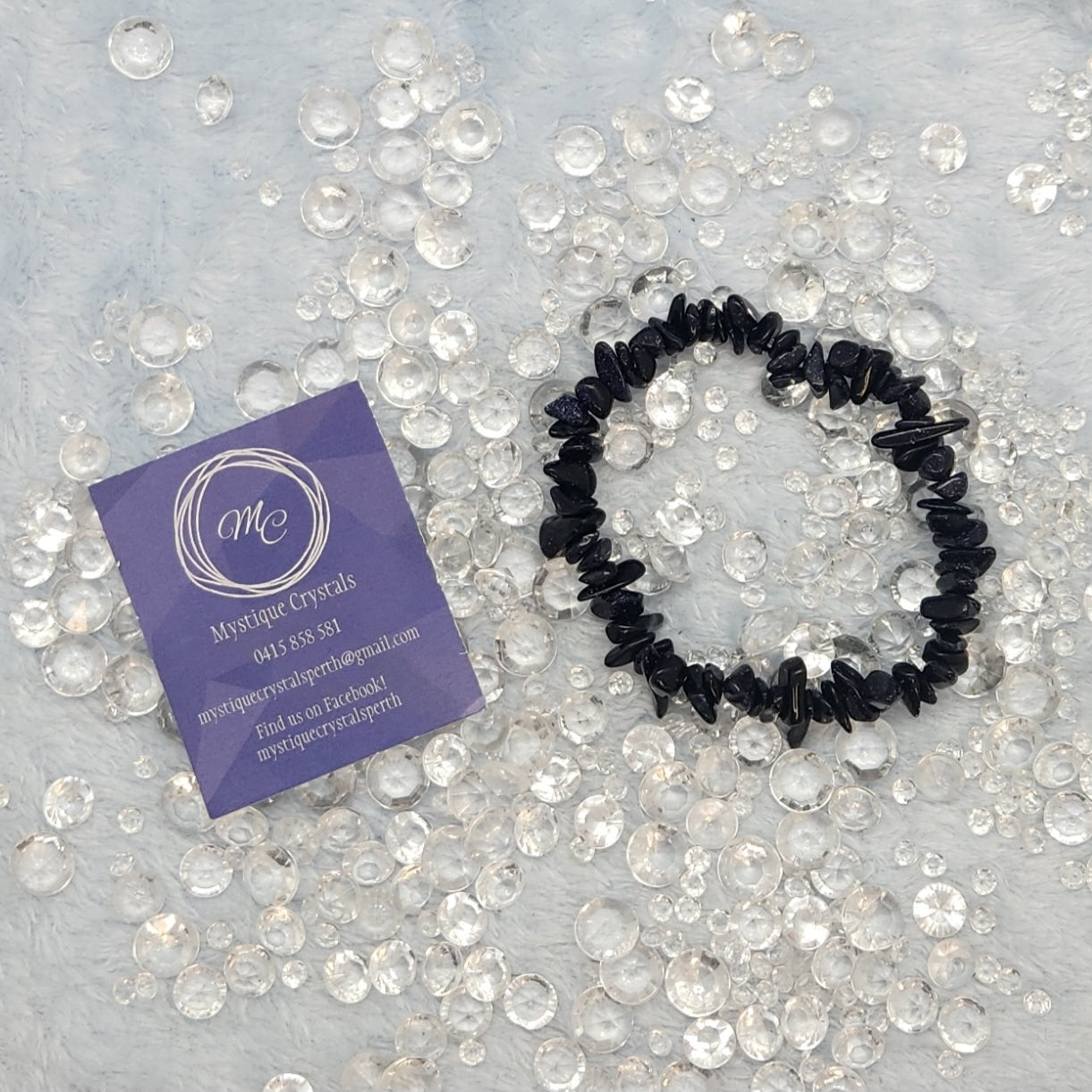 Blue Goldstone Chip Bracelets