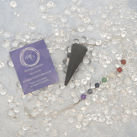 Nuummite Chakra Pendulum