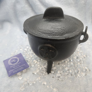 Cast Iron Cauldron with Pentagram