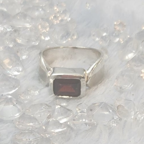 Garnet Sterling Silver Rings