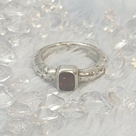 Garnet Sterling Silver Rings