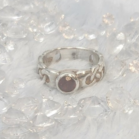 Garnet Sterling Silver Rings