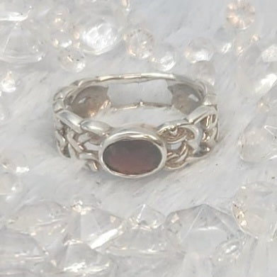 Garnet Sterling Silver Rings