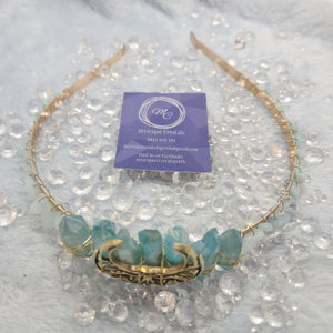 Aqua Aura Quartz & Blue Aragonite Tiara