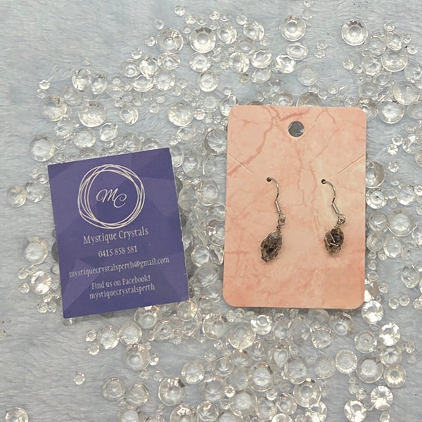Herkimer Diamond Wire Wrapped Earrings