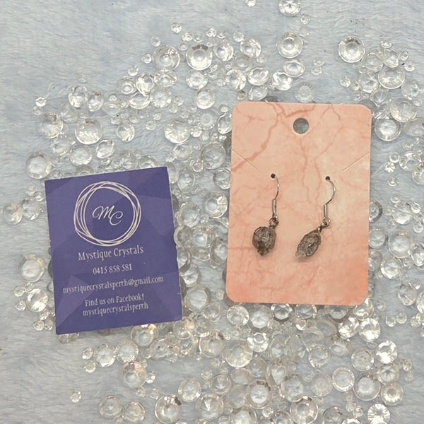 Herkimer Diamond Wire Wrapped Earrings