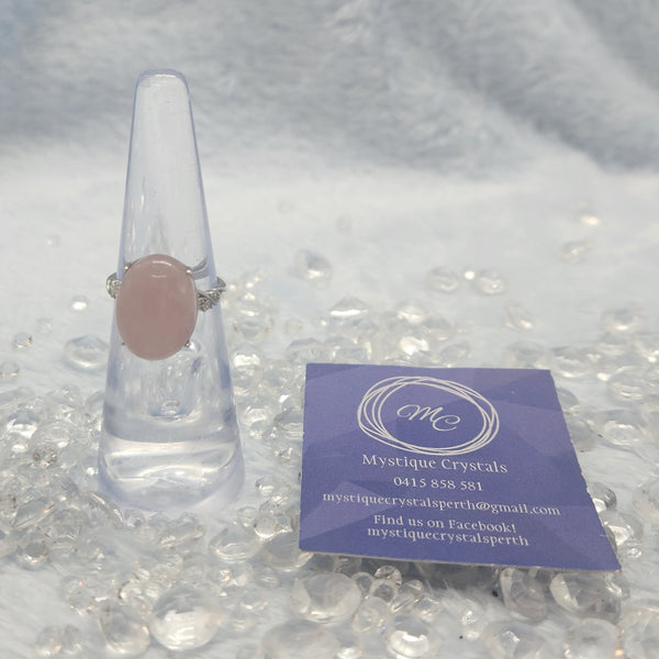 Rose Quartz Sterling Silver Rings