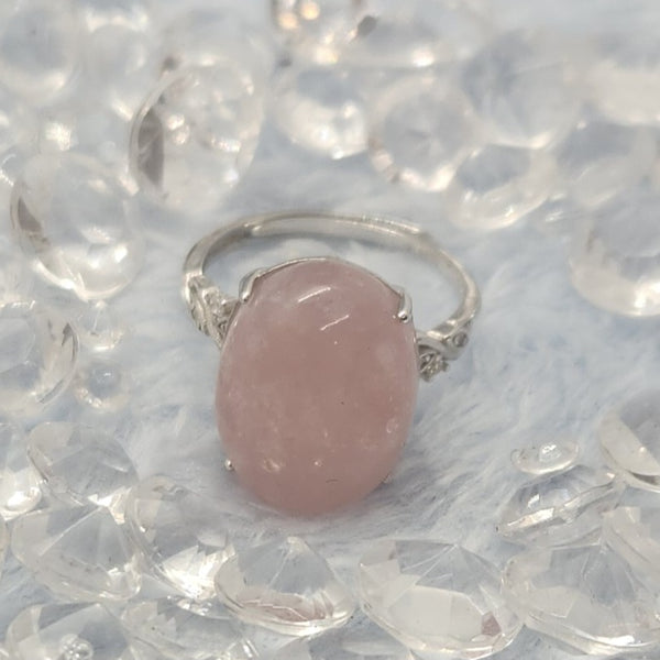 Rose Quartz Sterling Silver Rings