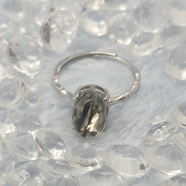 Rutilated Quartz Sterling Silver Rings