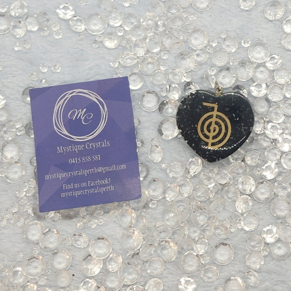 Orgonite Reiki Heart Pendants
