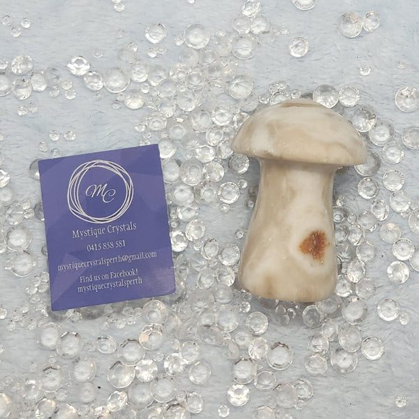 White Aragonite Mushrooms