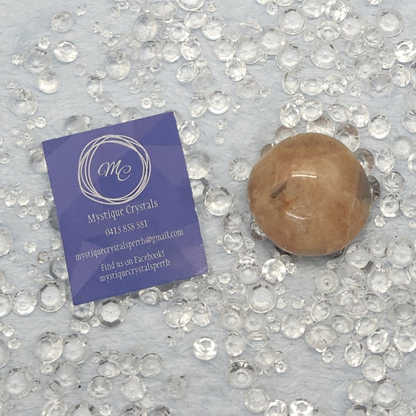 Peach Moonstone Palm Stones