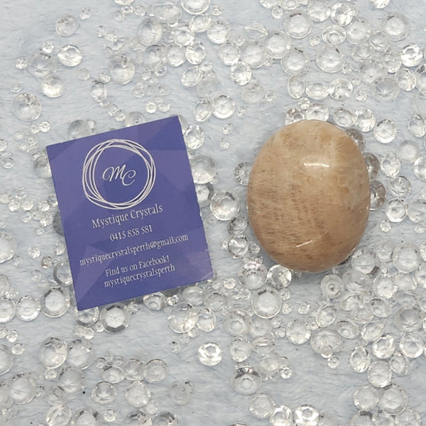 Peach Moonstone Palm Stones