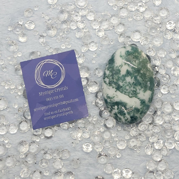 Moss Agate Palm Stones