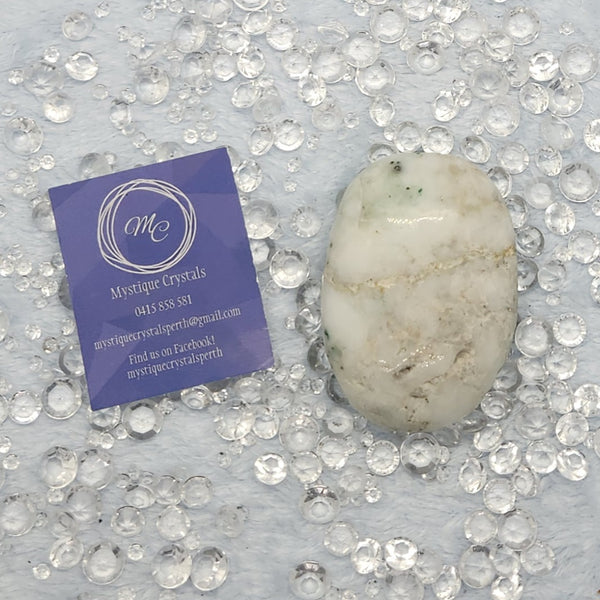 Green Spotted Jade Palm Stones