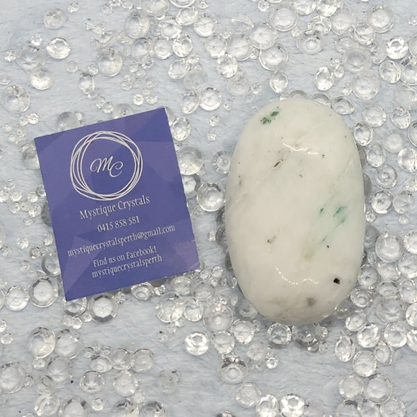 Green Spotted Jade Palm Stones