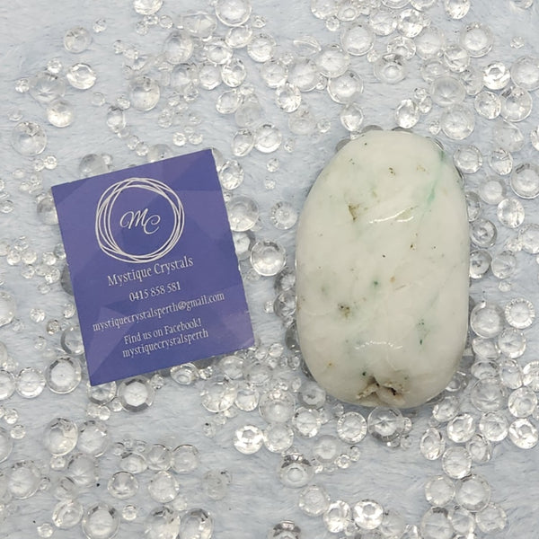 Green Spotted Jade Palm Stones
