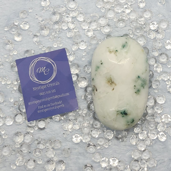Green Spotted Jade Palm Stones