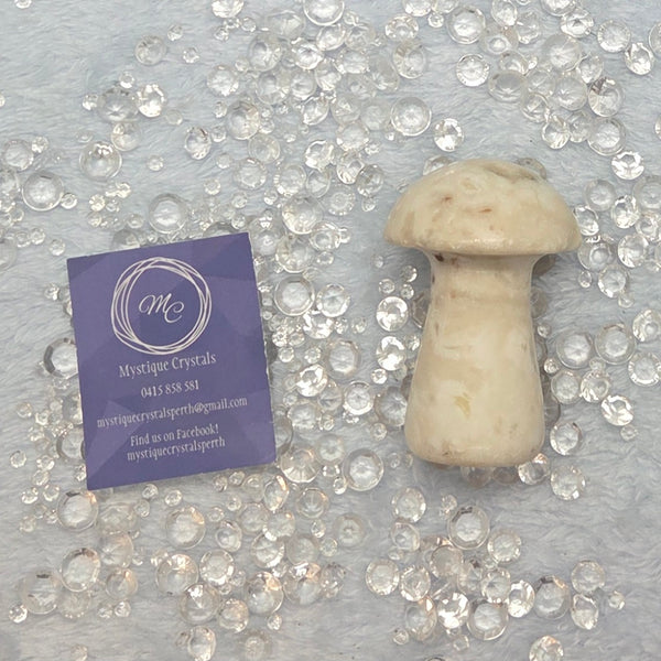 White Aragonite Mushrooms