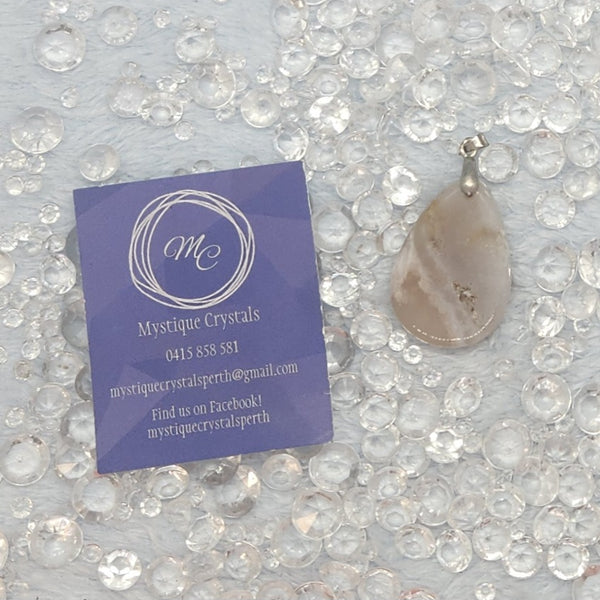 Flower Agate Pendants