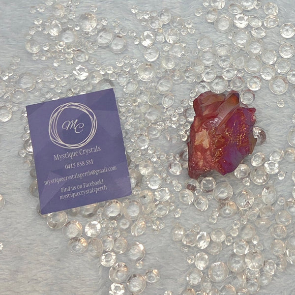 Ruby Aura Quartz Cluster