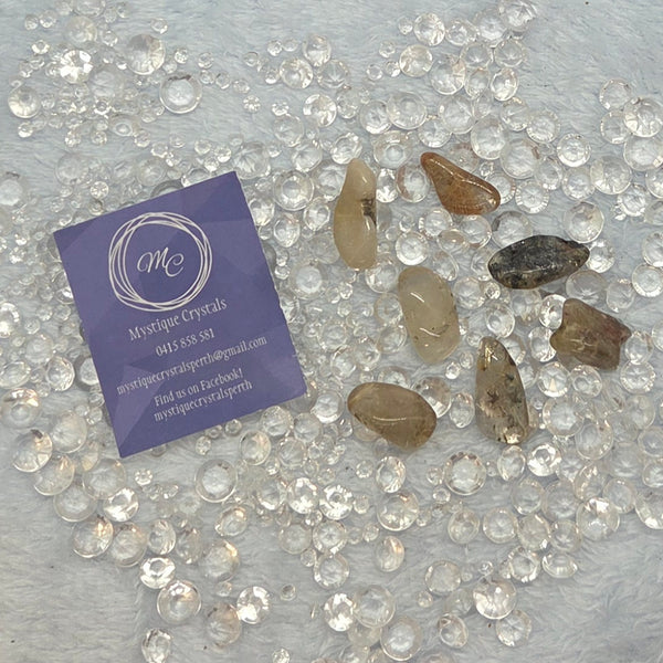 Rutilated Quartz Tumble Stones