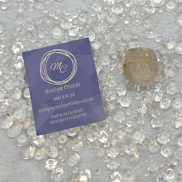 Rutilated Quartz Tumble Stones