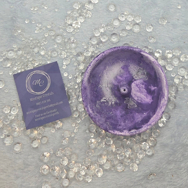 Clay Marbled Incense Holders