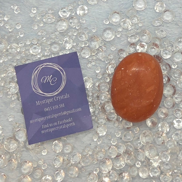 Orange Calcite Palm Stones