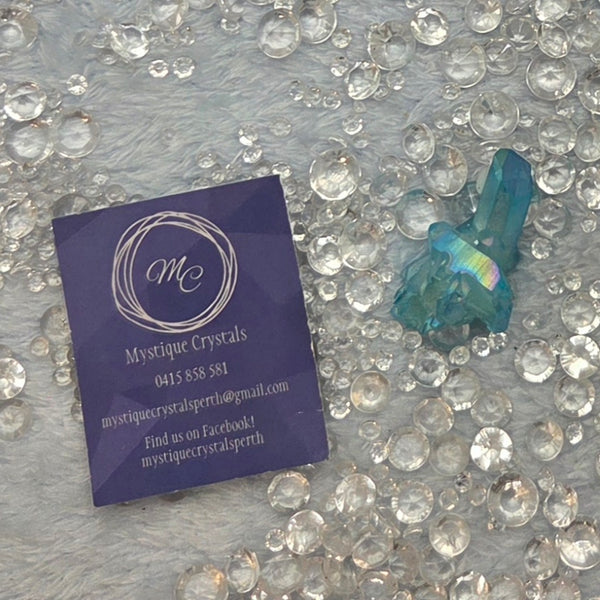 Aqua Aura Quartz Cluster