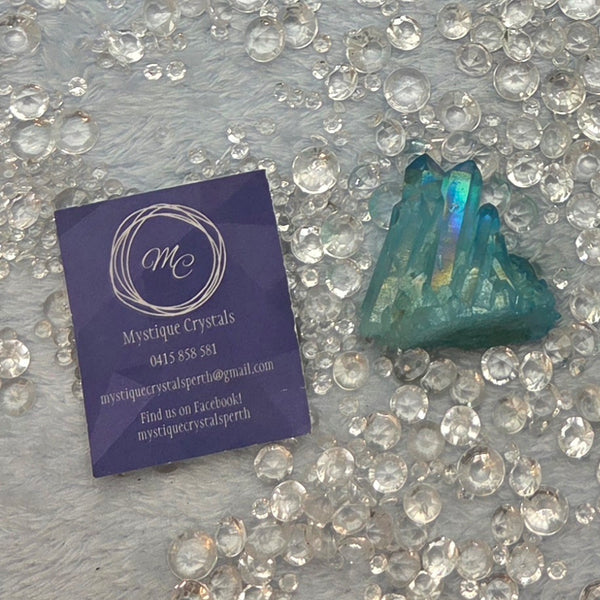 Aqua Aura Quartz Cluster