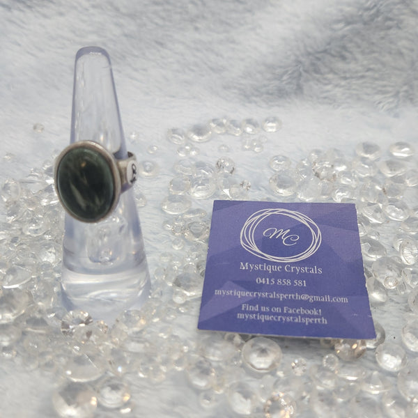 Seraphinite Sterling Silver Rings