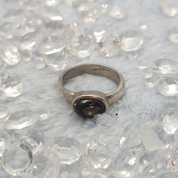 Golden Obsidian Sterling Silver Ring