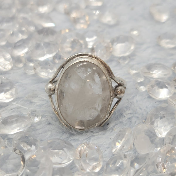 Clear Quartz Sterling Silver Rings