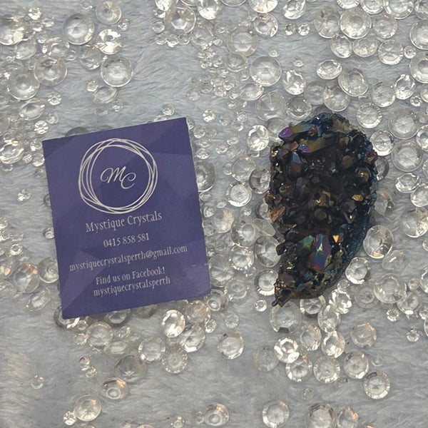 Rainbow Aura Quartz Clusters