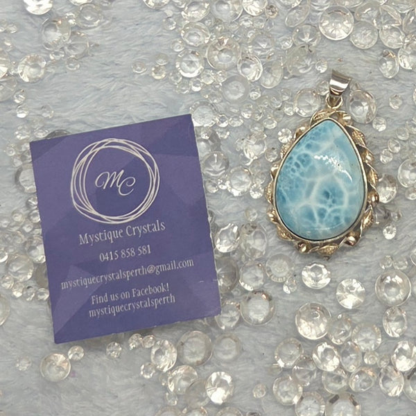 Larimar Sterling Silver Pendants