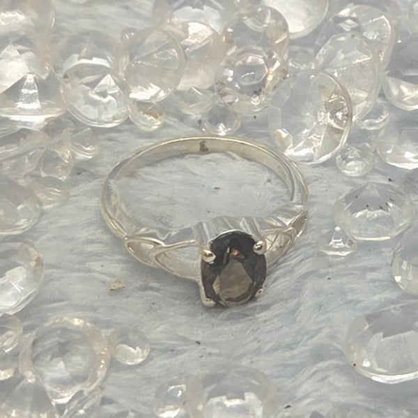 Smoky Quartz Sterling Silver Ring