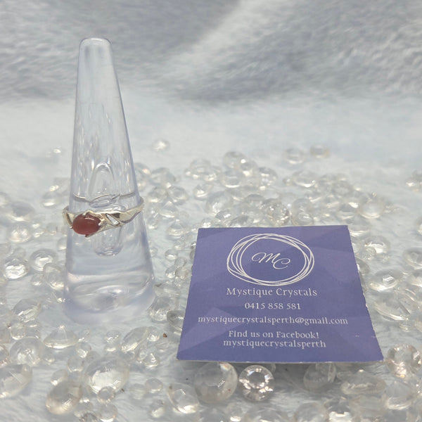 Carnelian Sterling Silver Ring