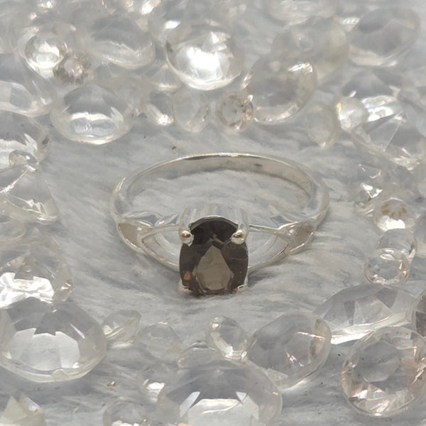 Smoky Quartz Sterling Silver Rings