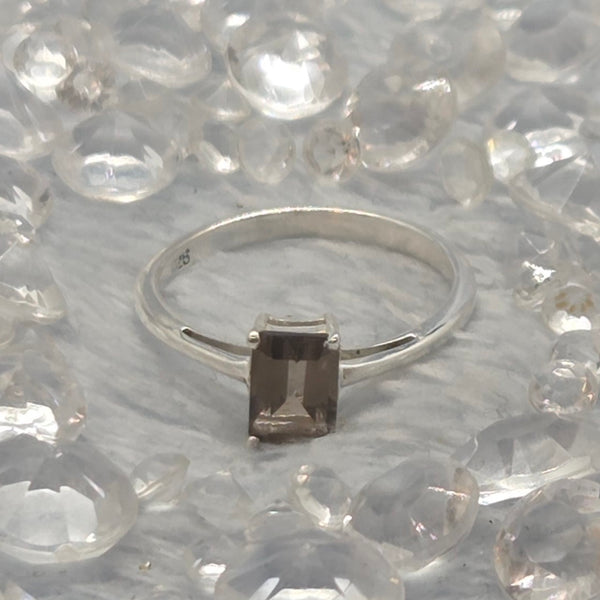 Smoky Quartz Sterling Silver Rings