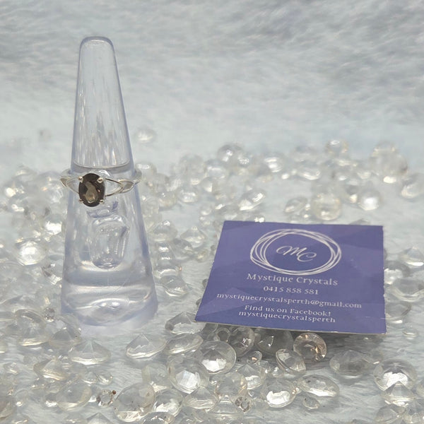 Smoky Quartz Sterling Silver Rings
