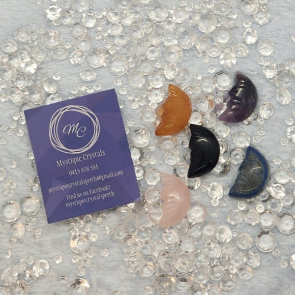 Gemstone Crescent Moons