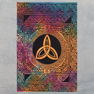 Rainbow Triquetra Tapestry